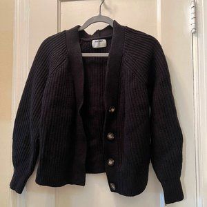 Old Navy Brushed Shaker Stitch Sweater - Black - Size Medium